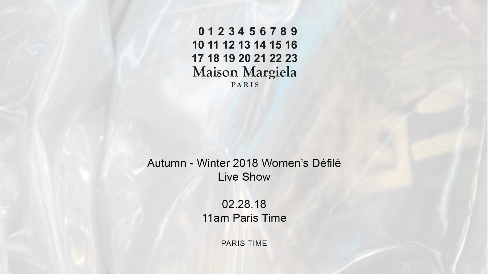 Maison margiela defile discount a w 18-19