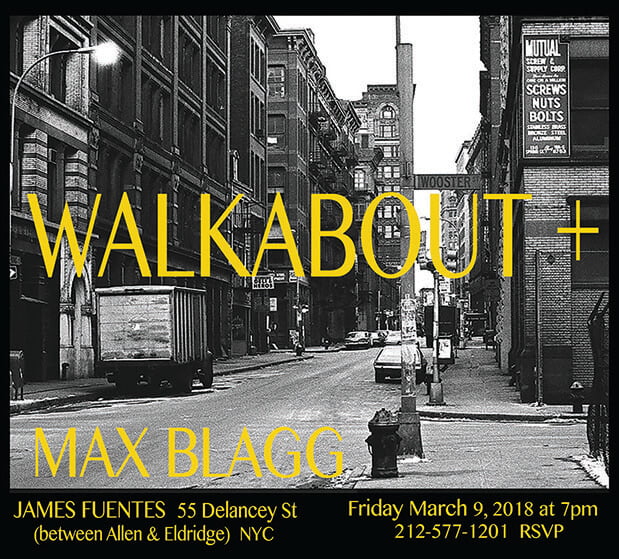 Max Blagg Presents His New Book, Walkabout NYC, At A Reading This ...
