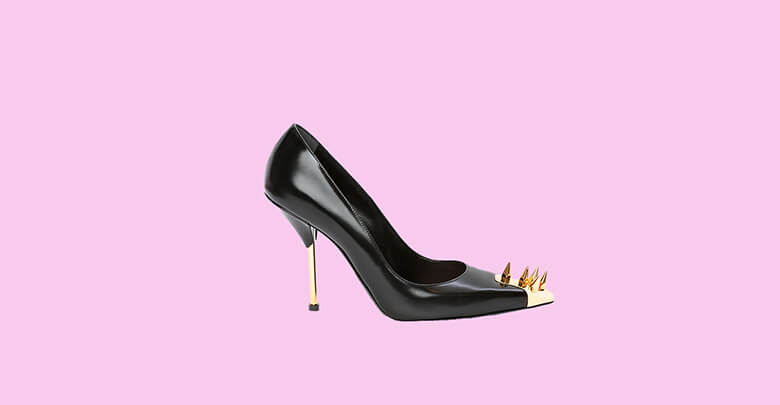 パンプス Mcqueen 'Punk' Pumps Alexander McQueen Punk Stud Pointed Toe Pump sz 36.5 in