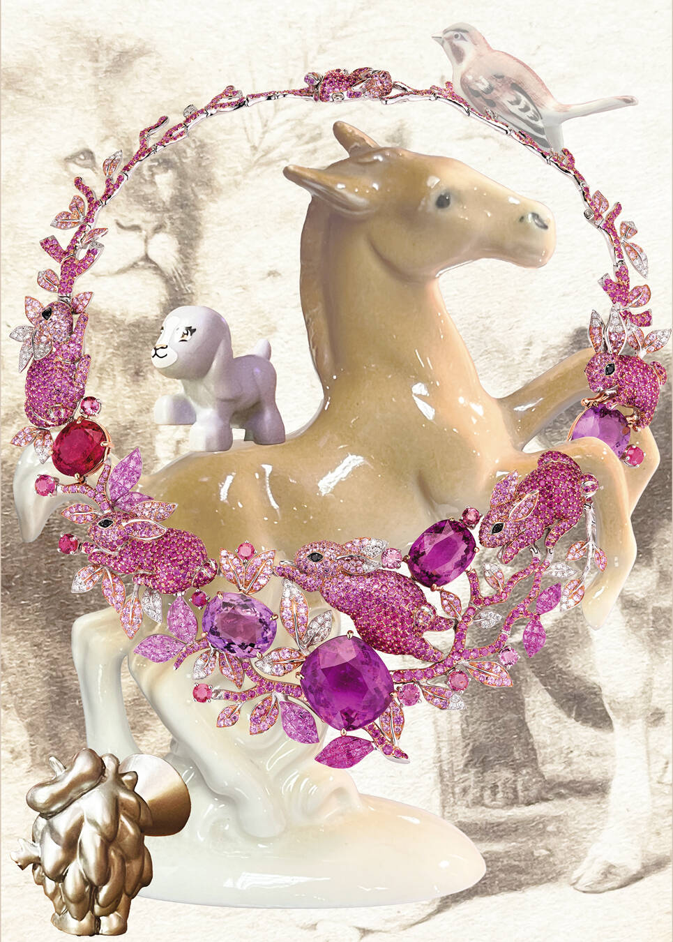Buckup your Sping time Spells featuring LYDIA COURTEILLE RABBIT NECKLACE