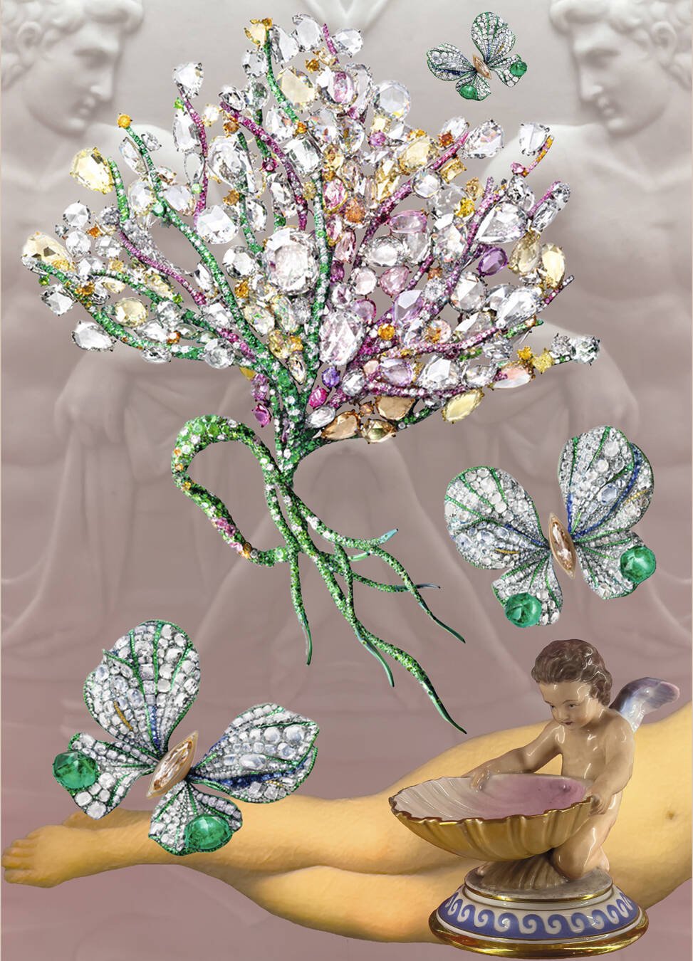 Fairy Queen Blossom Fancy Featuring Cindy Chao Amour Butterfly and Pamir brooch